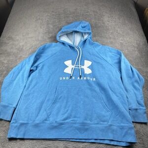 Under Armour Loose Fit Hoodie Pullover Sweatshirt Womens Size 1X  Blue